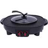BraveeFly 2 in 1 Hotpot e grill, pentola elettrica elettrica antiaderente, senza fumo, con piastra di cottura rimovibile, per interni coreani, barbecue, thai, barbecue, fonduta raclette per 5-6 persone