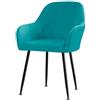 UTTASU Copertura poltrona velluto imbottita, moderna e comoda, schienale curvo, gambe robuste, soggiorno, camera da letto, trucco e ufficio (blu turchese)