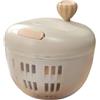 ARMYJY Centrifuga per insalata, disidratatore per verdure e frutta, utensile da cucina manuale per insalata, utensile da cucina con lavabo, per verdure di lattuga (grigio)
