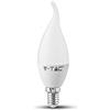 LEDLUX Lampada A Led E14 CF37 6W Bianco Naturale Forma Candela Fiamma Colpo Di Vento 240� 220V
