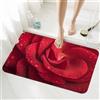 Generico Tappeto Bagno Antiscivolo Assorbente Piccolo 50x80cm, Tappetino Doccia Tappeti Bagno Red, Zerbino Ingresso ad Asciugatura Rapida, Tappeto Cucina Camera Lavabile, Scendiletto Camera da Letto 5-927