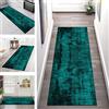 SGLGSTORE Tappeto Passatoia per Corridoio Antiscivolo Lavabile Tappeti Runner 110X350CM Moderno Tappeti Bagno Verde Nero Astratto tappeto cucina Tappeto Runner ingresso interno Soggiorno Antimacchia Tappetino