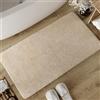 Wecon Home Basics - Tappeto da bagno Erik - Morbido tappeto in cotone goffrato - Antiscivolo e lavabile con morbido pelo e design pulito (70 x 120 cm, beige)