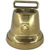 artigianatodaloise Campana campanella con croce in ottone lucido arredo animali pecore agnelli cani diametro 9 cm
