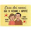 Colorfamily Tappeto Zerbino personalizzato con nome Qui si viziano i nipoti Nonni Nonno Nonna Idea regalo Natale Compleanno Festa Ingresso Casa 60x40 cm
