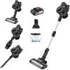 Royalswill Aspirapolvere senza fili con spazzola a LED, 2 velocità, 140 W/15 KPA aspirapolvere senza fili, aspirapolvere senza fili, aspirapolvere verticale, filtro HEPA per peli di animali/tappeti/pavimenti