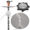 DILAW Piatto di carbone per narghilè, in acciaio inox V2A, 24 cm, colore argento, narghilè Hookah, accessorio piatto a carbone