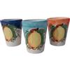 Generico Bicchierini da limoncello, liquore e caffè Capri in Ceramica con disegno Limoni fatti a Mano in Italia 6 pezzi