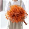 DBDJWHJ Fiore naturale fresco essiccato e conservato Gypsophila Decor Regalo di San Valentino Decorazione per la casa di nozze Respiro eterno Bouquet da sposa-Arancione-70-80g