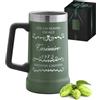Maverton Boccale birra personalizzato in acciaio inox, Bicchiere termico | Da camping 700ml, Tazza termica verde 6h caldo/10h freddo, Idee regalo campeggio, Regalo nonno compleanno, Regali uomo