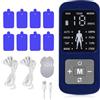 XPJBKC Elettrostimolatore Muscolare 3 in 1, Digital TENS/EMS con 2 Canali, 8 Elettrodi, 8 Modalità e 19 Livelli, Massaggio per l'Allenamento Muscolare, Sollievo dal Dolore