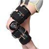 Generic Ginocchiera regolabile incernierata con blocco ROM e stabilizzatori laterali - Supporto post-operatorio ACL/PCL/MCL, immobilizzatore ortopedico per gamba sinistra per uomo/donna, lesioni sportive e