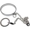 JiXGzAo Collare Pesante In Metallo Con Anello Per Pene Per Castità Catena Girocollo Collo Restrizioni O-Ring Anelli Per Testicoli Collari Sexy Schiavo Gay Fetish Bondage SM Giocattoli