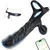 GQTYBZ Prostata Vibratore Anale Plug Analesex con Anello per Pene, 3 in1 Anal Plug Vibratore per Uomo Sex Toys, Anello Vibrante per il pene con10 Modalità, Sex Toys Uomo Plug Sexytoysys