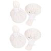 IMIKEYA Kit Pindasweda Massaggio 4 Palla alle Erbe per Massaggio Thai Spa, Tessuto di Cotone Bianco e Dimensioni Portatili per Impacchi Caldi Rilassanti