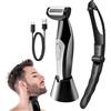 Generico Rasoio per la schiena, rasoi per il corpo da uomo,Trimmer per la cura dei capelli | Rifinitore per del corpo Elettrico Toelettatore con impugnatura portata estrema per la rimozione dei, bagnato o