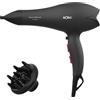 Solac - Asciugacapelli Expert 2400 Ionic | Motore AC professionale | 2400 W | Funzione ionica | 2 velocità e 3 temperature | Filtro rimovibile | Colpo d'aria fredda | Include concentratore e diffusore