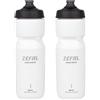 ZEFAL Sense Pro 80 x 2 Borraccia Bici Sport - Due Borracce Bici da Corsa MTB Gravel 800 ML - Borraccia Ciclismo - Premium e a Tenuta Stagna - Bianco, 2 x 800ml