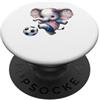 Cute Jumbo Playtime Carino Bambino Elefante Calcio Palla Da Calcio Cartoon Art PopSockets PopGrip Adesivo