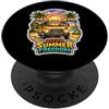 Sunset School Break Co 2026 Estate Freedom School Bus Vacanza al mare PopSockets PopGrip Adesivo