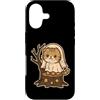 ghost cat stump stars cute Halloween pum Custodia per iPhone 17 Gatto fantasma su moncone con stelle