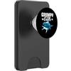 Shark Depot Design Co. Shark Grumpy Gills Angry Papà Padre Divertente Retro TV Film PopSockets PopWallet per MagSafe