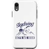 skydiving fall jump fly tandem parachute Custodia per iPhone XR Il salto con il paracadute mi rende alto