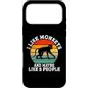 I Like Monkeys And Maybe 3 People Custodia per iPhone 17 Pro Max Mi piacciono le scimmie e forse 3 persone divertenti retrò