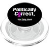 Grandio Design Political Sarcasm Humor Titolo delle notizie sul femminismo femminista politicamente corretto PopSockets PopGrip per MagSafe