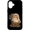 ghost cat stump stars cute Halloween pum Custodia per iPhone 16 Gatto fantasma su moncone con stelle