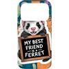 Funny Ferret Friend Custodia per iPhone 17 Pro My Best Friend Is A Ferret - Simpatici furetti retrò anni '90
