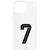 Retro Sports Team Football Group Costume Custodia per iPhone 15# 7 Bianco Vintage Numero 7 Sport Fan Soccer Style