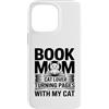 Reading Cat Mom Book Lover Library Custodia per iPhone 14 Pro Max Book Mom Cat Lover Girare le pagine con il mio gatto
