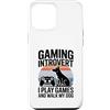 Dog Lover Gamer Introvert Retro Sunset Custodia per iPhone 12 Pro Max Gioco introverso Gioco E Cammino Il Mio Cane