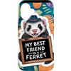 Funny Ferret Friend Custodia per iPhone 16 My Best Friend Is A Ferret - Simpatici furetti retrò anni '90