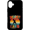Booom Birthday Kids Retro Party Custodia per iPhone 16 Plus Booom I Am 6 6° compleanno Dabbing Boy Retro