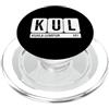 Airport Code Flip Board Tees KUL Kuala Lumpur Malaysia souvenir da viaggio con testo nero PopSockets PopGrip per MagSafe