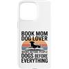 Dog Lover Reading Books Custodia per iPhone 15 Pro Max Prenota mamma amante dei cani libri cani prima di tutto