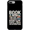 Book Loving Cat Mom Reading Custodia per iPhone 7 Plus/8 Plus Libro Mamma Amante Gatti Libri Senza Interruzioni