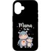 Mommy Hippopotamus Birthday Mother's Day Custodia per iPhone 16 Mama to Be Funny Ippopotamo Mamma Mamma Madri Regalo Donne Ragazze