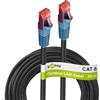 Goobay 94392 Cavo CAT6 per uso esterno Cavo di rete protetto dai raggi UV e dall'acqua nero/blu, 20 metri