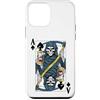 Fun Gift Designs Custodia per iPhone 12 mini Carte da gioco con scheletro della morte del mietitore e asso di picche