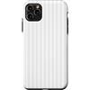 Classic Trends Pastel Cute Colors Custodia per iPhone 11 Pro Max Righe Bianco e Grigio chiaro Linee Verticali