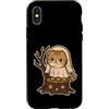 ghost cat stump stars cute Halloween pum Custodia per iPhone X/XS Gatto fantasma su moncone con stelle