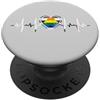 Straight Ally Pride Apparel Linea Straight Ally Pride Heart PopSockets PopGrip Adesivo