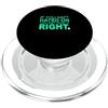 Matching Light Teal Aqua Color Graphic T Colore verde acqua chiaro Hated & Doing It Right Light Teal Aqua PopSockets PopGrip per MagSafe