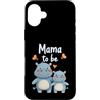 Mommy Hippopotamus Birthday Mother's Day Custodia per iPhone 16 Plus Mama to Be Funny Ippopotamo Mamma Mamma Madri Regalo Donne Ragazze