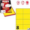 MARKIN Etichetta adesiva C/512 giallo fluo 100fg A4 105x74,25mm (8et/fg) Markin X210C512F-GI