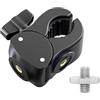 Elnwnnkc Supporto a morsetto multiuso per fotocamere e telefoni su bici da manubrio per moto, treppiedi da scrivania, interfacce da 1/4, doppia vite femmina