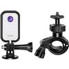 Gettimore Mini action camera indossabile 1080P con registrazione in loop, impermeabile per uso esterno e animale domestico